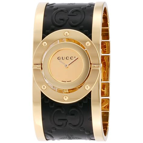 womens gold watch gucci|Gucci gold bangle watches ladies.